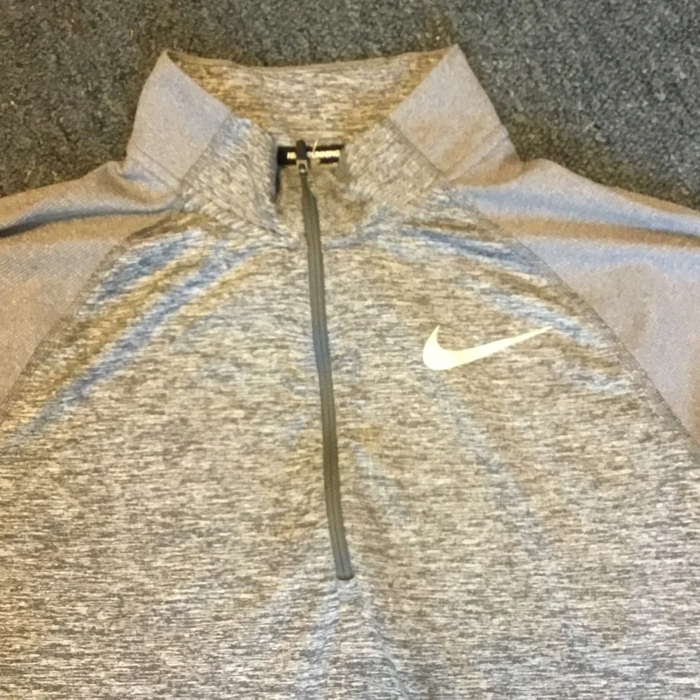 Nike Heather Gray Quarter-Zip Top